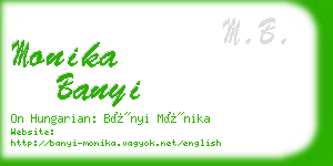 monika banyi business card